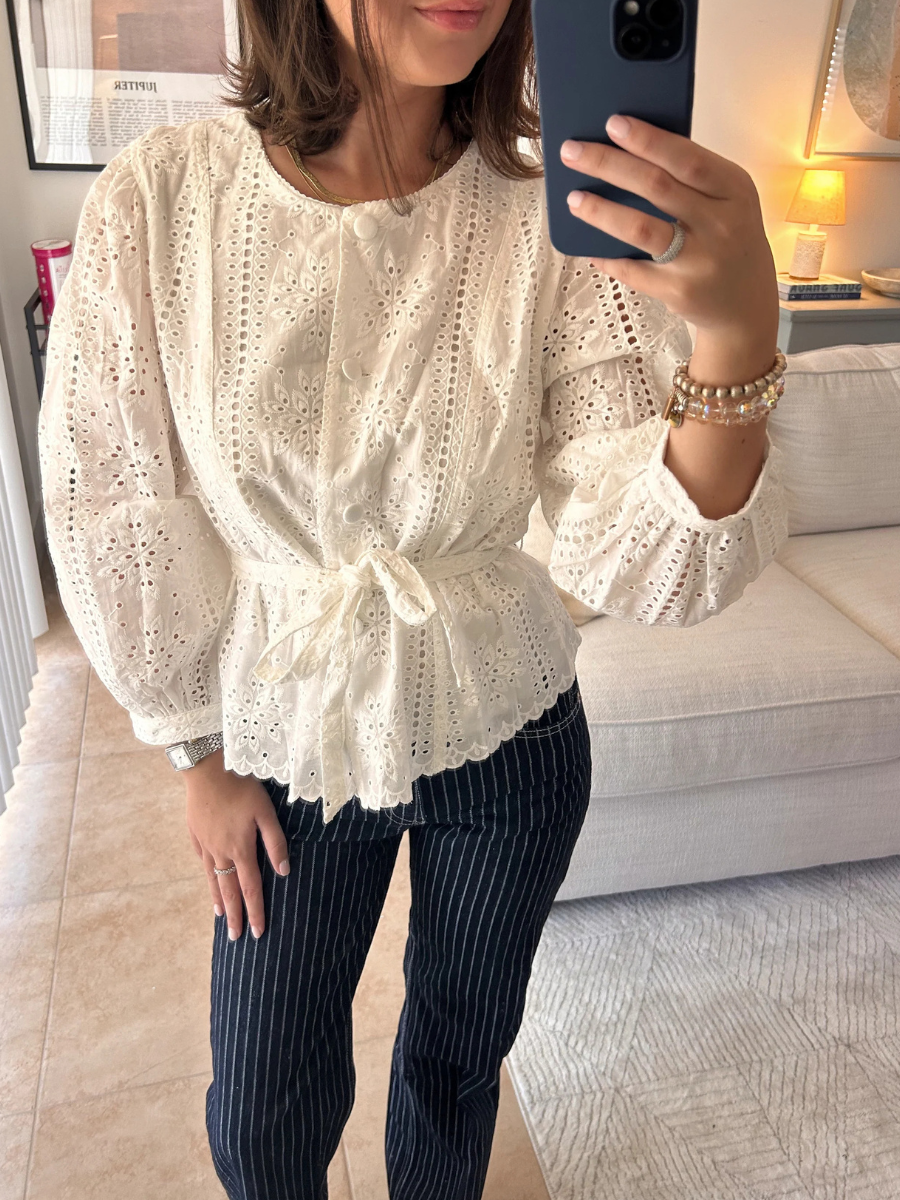 PAISLEY TOP - WHITE