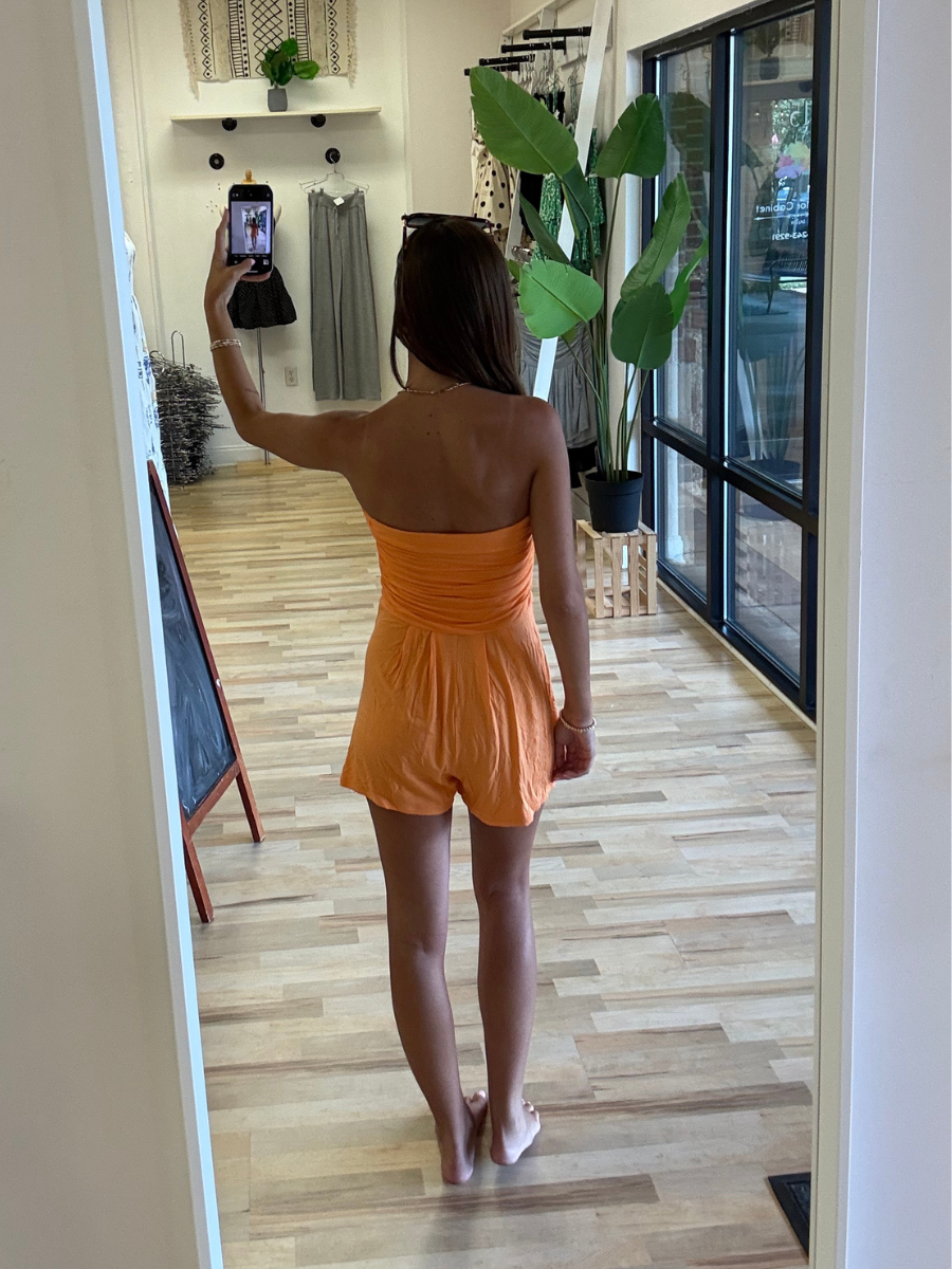 SOPHIA ROMPER - ORANGE