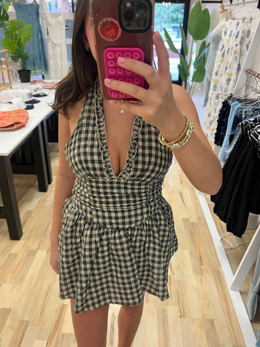 KELSEY DRESS - BROWN