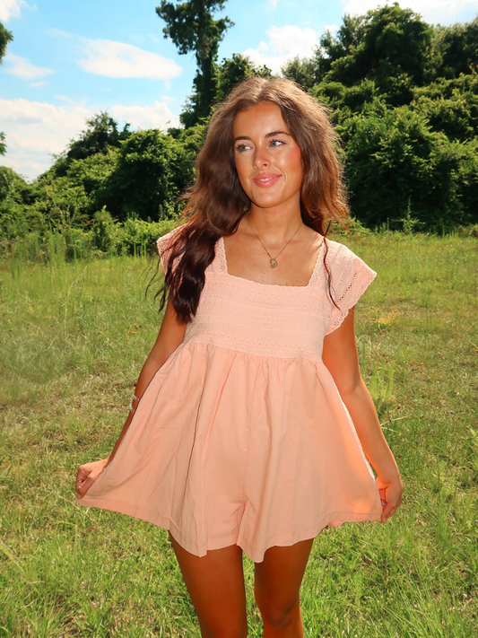 KENDALL ROMPER - PEACH