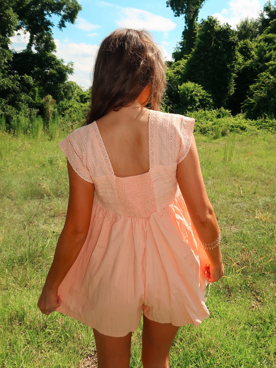 KENDALL ROMPER - PEACH