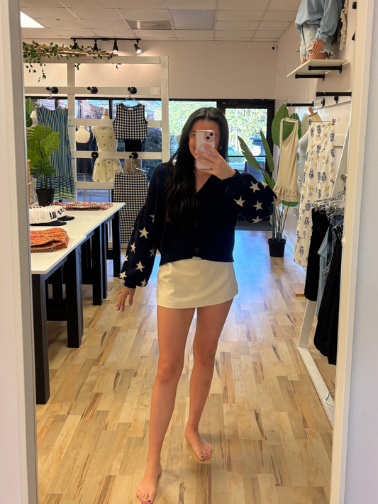 REMI STAR CARDIGAN - NAVY