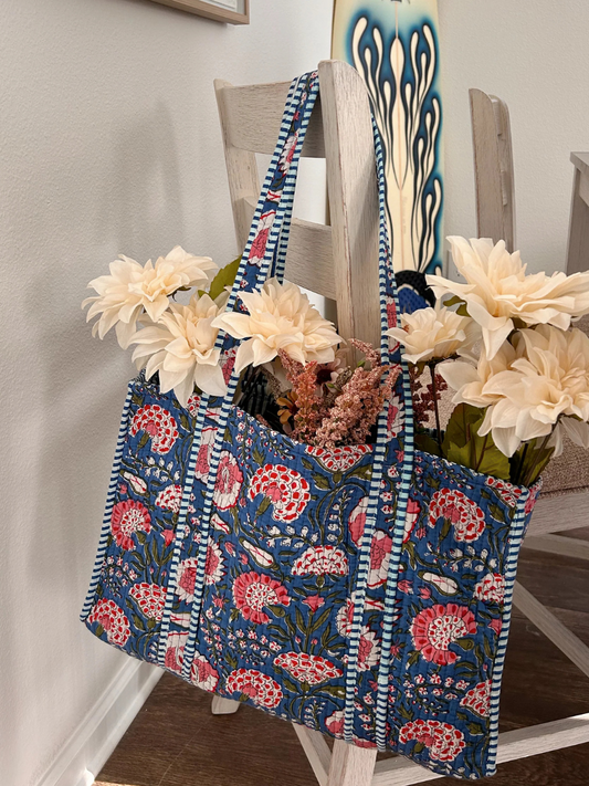 LANA QUILTED BAG - BLUE