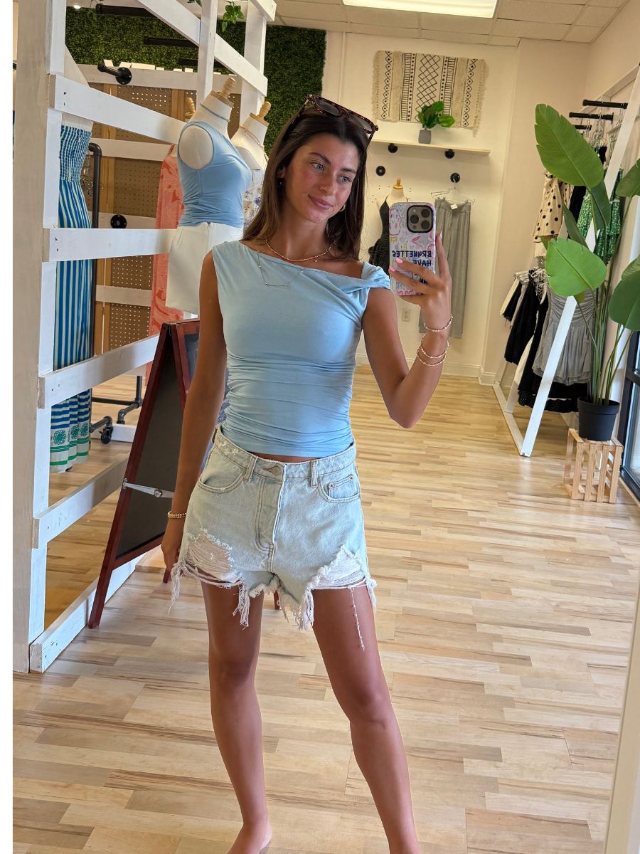 KENNI TOP - BABY BLUE
