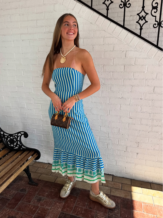 MAUI MIDI DRESS - BLUE